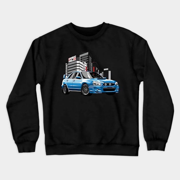 Subaru Impreza city Crewneck Sweatshirt by JDMAPEX